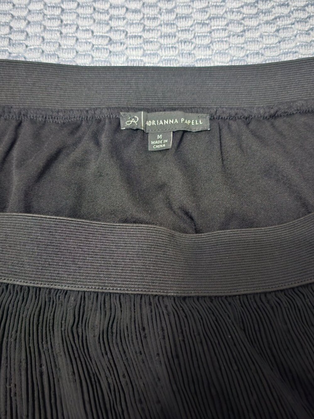 Adrianna Papell Black Pleated Women's Long Midi Skirt Size Medium NEW - Picture 3 of 5